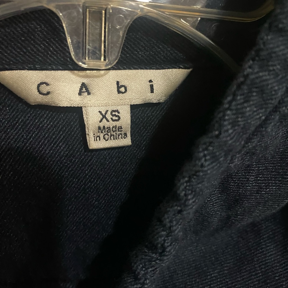 CAbi Tunic Jacket Womens XS Blue Denim 100% Cotton Chambray Button Front - Picture 5 of 6